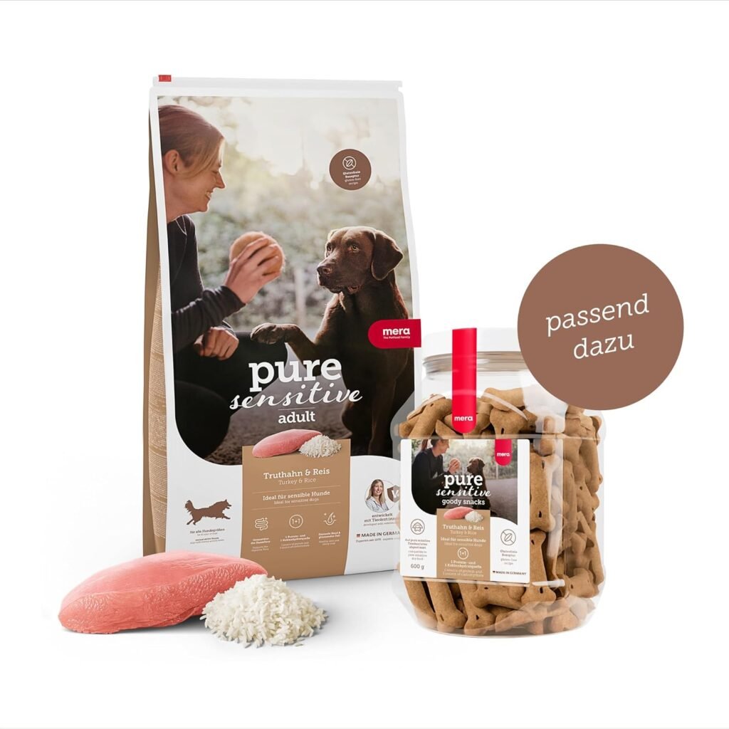 MERA Pure Sensitive Truthahn & Reis – Exzellentes Trockenfutter für sensible ausgewachsene Hunde, 12,5 kg, frei von Weizen & Zucker 1 71QPdYxrQdL. AC SL1500 1 Hundeweltte Die besten Hundeprodukte & Haustierangebote
