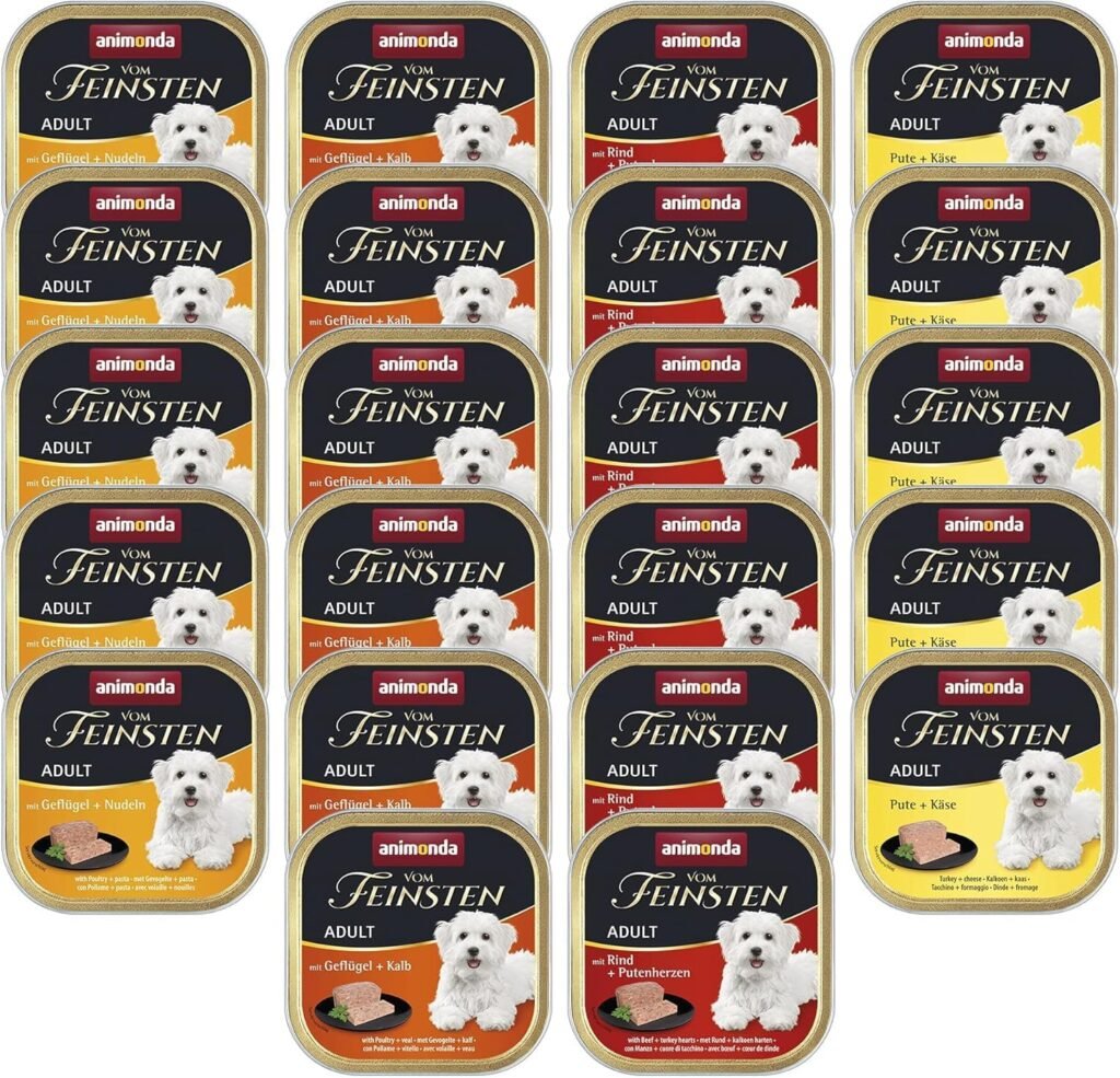Animonda Vom Feinsten Adult Feinschmecker Vielfalt (22 x 150 g) – Hochwertiges Hundenassfutter, getreidefreie fein-stückige Pasteten für ausgewachsene Hunde 4 815vbjQyvHL. AC SL1500 2 Hundeweltte Die besten Hundeprodukte & Haustierangebote