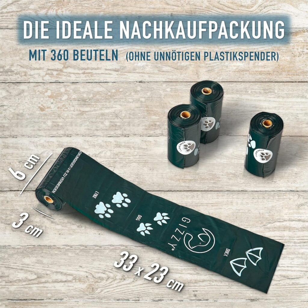 GIZZY® 360x Hundekotbeutel – Ultimative Hygiene & Auslaufsichere Kackbeutel für Hunde, 24 Rollen, Duftfrei, Dog Poop Bags 2 91Bz8tbZ20S. AC SL1500 1 Hundeweltte Die besten Hundeprodukte & Haustierangebote