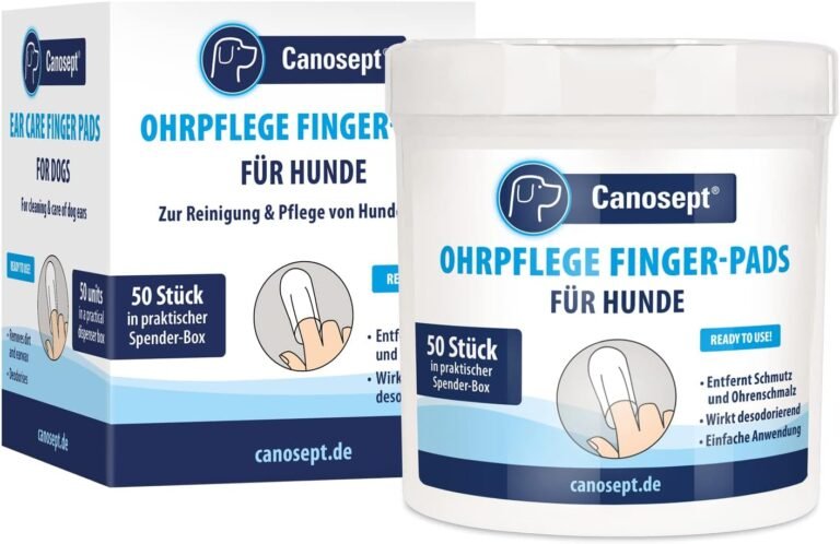 Canosept Ohrpflege Finger-Pads – Premium Hygiene für Hundeohren | Sicherer Schutz vor Entzündungen (50 Stück)Power Words: Premium, Sicherer, Schutz