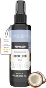 alphazoo Coco Loco Fellspray für Hunde – Premium Pflegespray mit Sheabutter & Aloe Vera für glänzendes, leicht kämmbares Fell (250 ml)