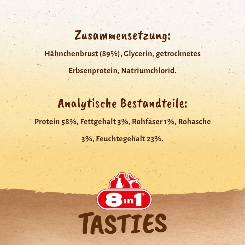 8in1 Tasties Chicken Breasts Hunde-Snack – Premium, getreidefreie Hähnchen-Leckerlis 3 71FfwHnJonL. AC SL1500 1 Hundeweltte Die besten Hundeprodukte & Haustierangebote
