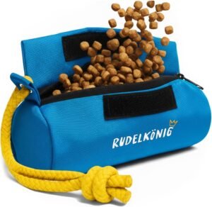 Rudelkönig Premium Futterbeutel für Hunde – Robuster Apportierbeutel für Leckerlies u