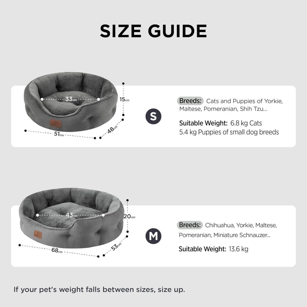 Bedsure Premium Waschbares Katzenbett – 51 x 48 x 15 cm, kuscheliges Doppel-Innenkissen, ideal für Katzen und kleine Hunde, Grau 5 71Xa6bLfLqL. AC SL1500 1 Hundeweltte Die besten Hundeprodukte & Haustierangebote