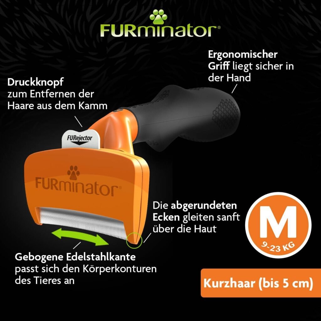 FURminator deShedding-Tool Hund Größe M Kurzhaar – Ultimative Lösung gegen Unterwolle 3 71yE3irIL. AC SL1500 1 Hundeweltte Die besten Hundeprodukte & Haustierangebote