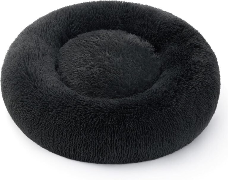 edsure Premium Hundebett & Katzenbett – extra flauschig, waschbar, Donut-förmiges Kuschelbett Ø 50 cm für Katzen und kleine bis mittelgroße Hunde, luxuriöses Plüsch-Katzenkissen, dunkelgrau 5 edsure Premium Hundebett & Katzenbett – extra flauschig, waschbar, Donut-förmiges Kuschelbett Ø 50 cm für Katzen und kleine bis mittelgroße Hunde, luxuriöses Plüsch-Katzenkissen, dunkelgrau