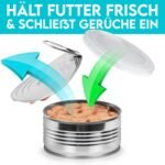 HUND IST KÖNIG® Premium Dosendeckel [3er-Pack] – Robuste Deckel für Dosen, halten Tierfutter frisch & schließen Gerüche ein, lebensmittelecht, spülmaschinenfest (400 g / 800 g)