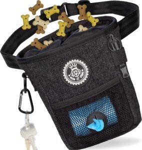 HUND IST KÖNIG® Premium Leckerlibeutel für Hundetraining – Robuster, kompakter Futterbeutel für schnelle Belohnungen, inkl. Kotbeutelspender & Trainings-E-Book